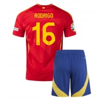 Spanien Rodri Hernandez #16 Fußballbekleidung Heimtrikot Kinder EM 2024 Kurzarm (+ kurze hosen)